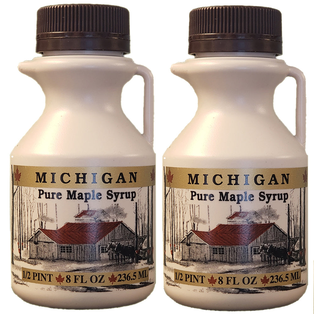 100 Pure Michigan Maple Syrup 2 Pack Of 8 Fl Oz Bottles Traverse Bay Farms 9597